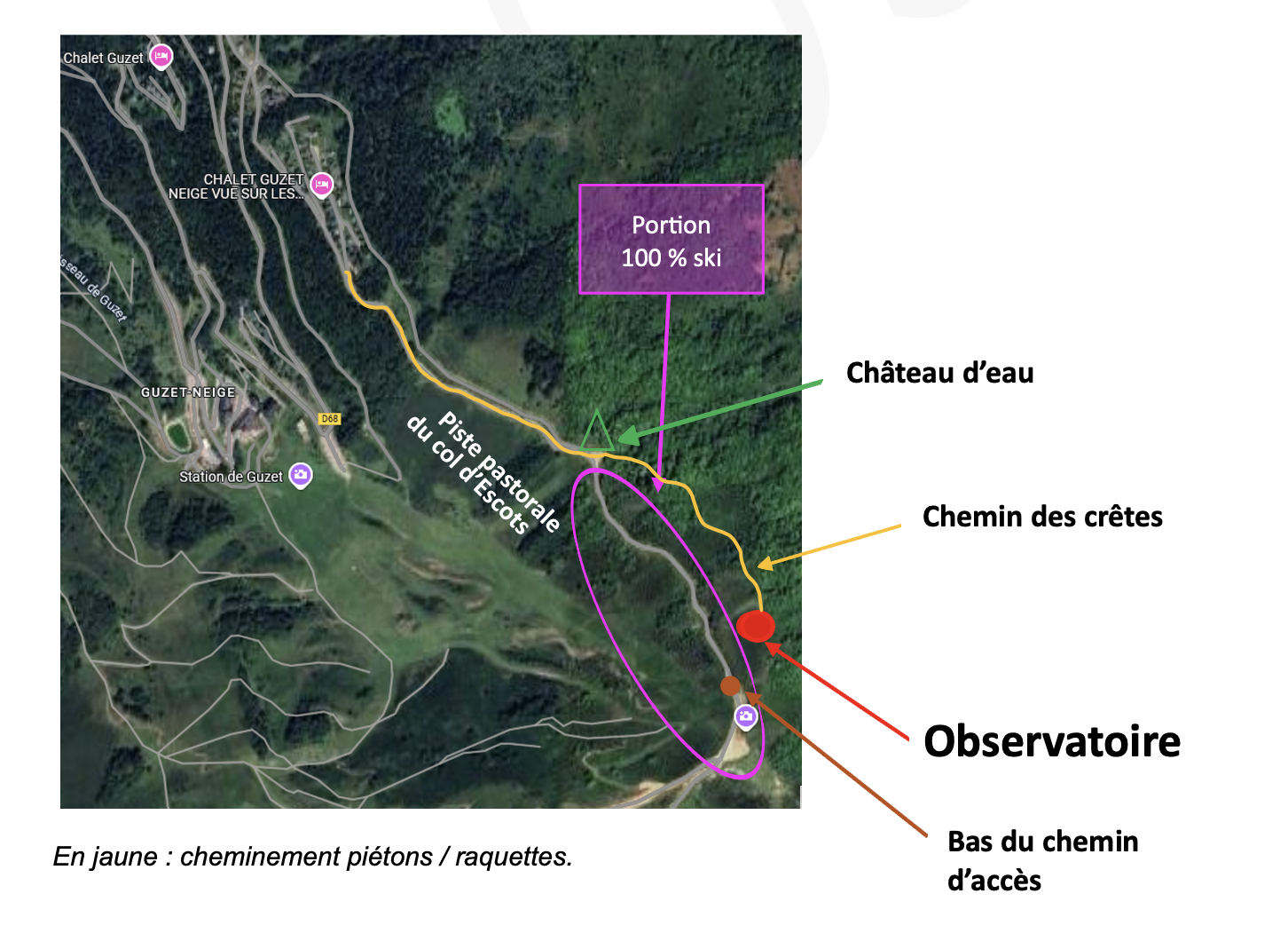 Accès en période d’enneigement (ouverture du domaine skiable)